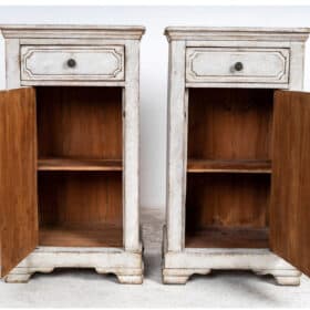 Pair of Swedish Gustavian Style Painted Cabinets, circa 1850
