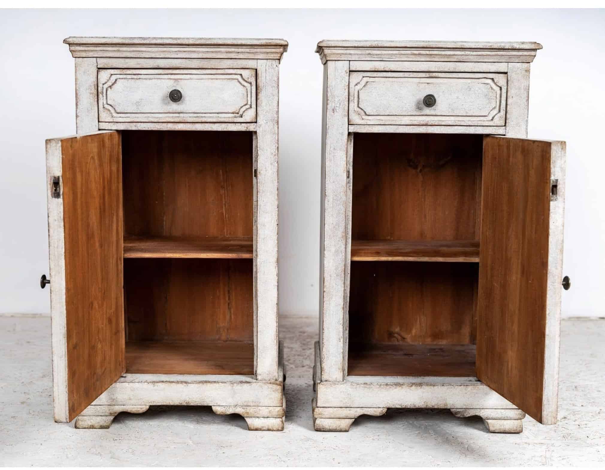 Pair of Swedish Gustavian Style Painted Cabinets, circa 1850 - Image 4