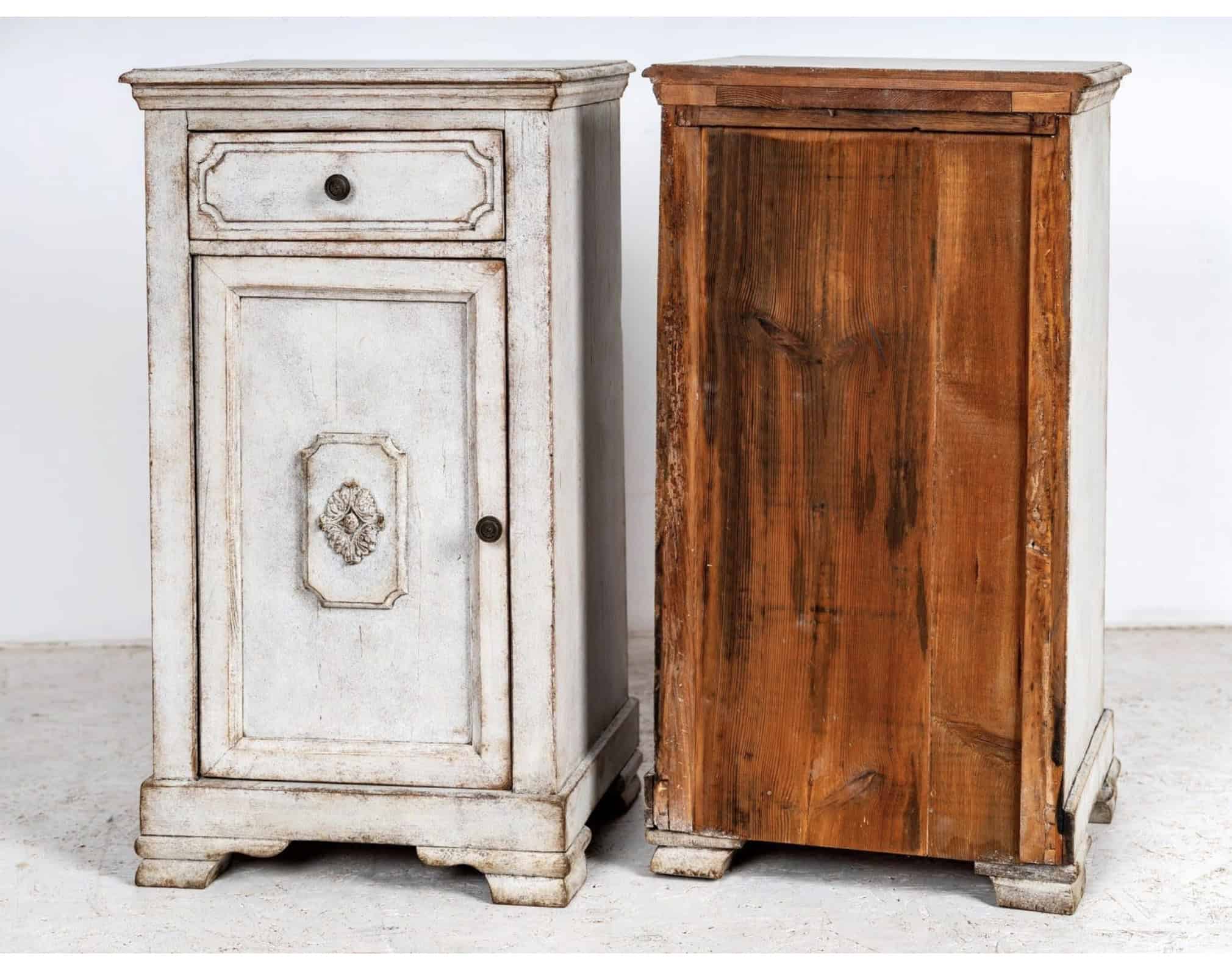 Pair of Swedish Gustavian Style Painted Cabinets, circa 1850 - Image 3