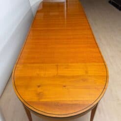 Oval Biedermeier Expandable Dining Table, Cherry, South Germany, circa 1880 - Image 9