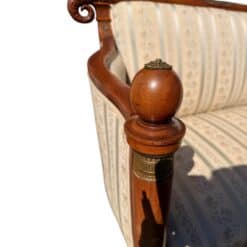 Early 19th Century South German Empire Biedermeier Mahogany Sofa- armrest details- Styylish