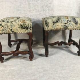Pair of French Baroque-Style Tabouret, 19th century