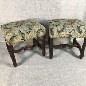 Pair of French Baroque-Style Tabouret, 19th century