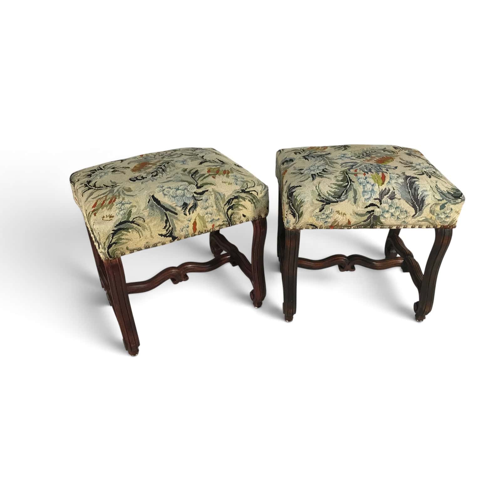Pair of French Baroque-Style Tabouret- Styylish
