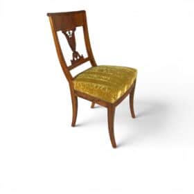 Set of Four Biedermeier Walnut Chairs, 1820