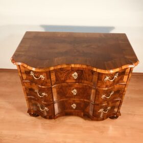 German Baroque Chest of Drawers Walnut, Germany 1750