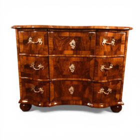 German Baroque Chest of Drawers Walnut, Germany 1750