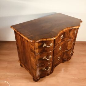 German Baroque Chest of Drawers Walnut, Germany 1750