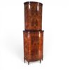 Antique Neoclassical Corner Cabinet- exquisite walnut veneer pattern and inlay work- Styylish