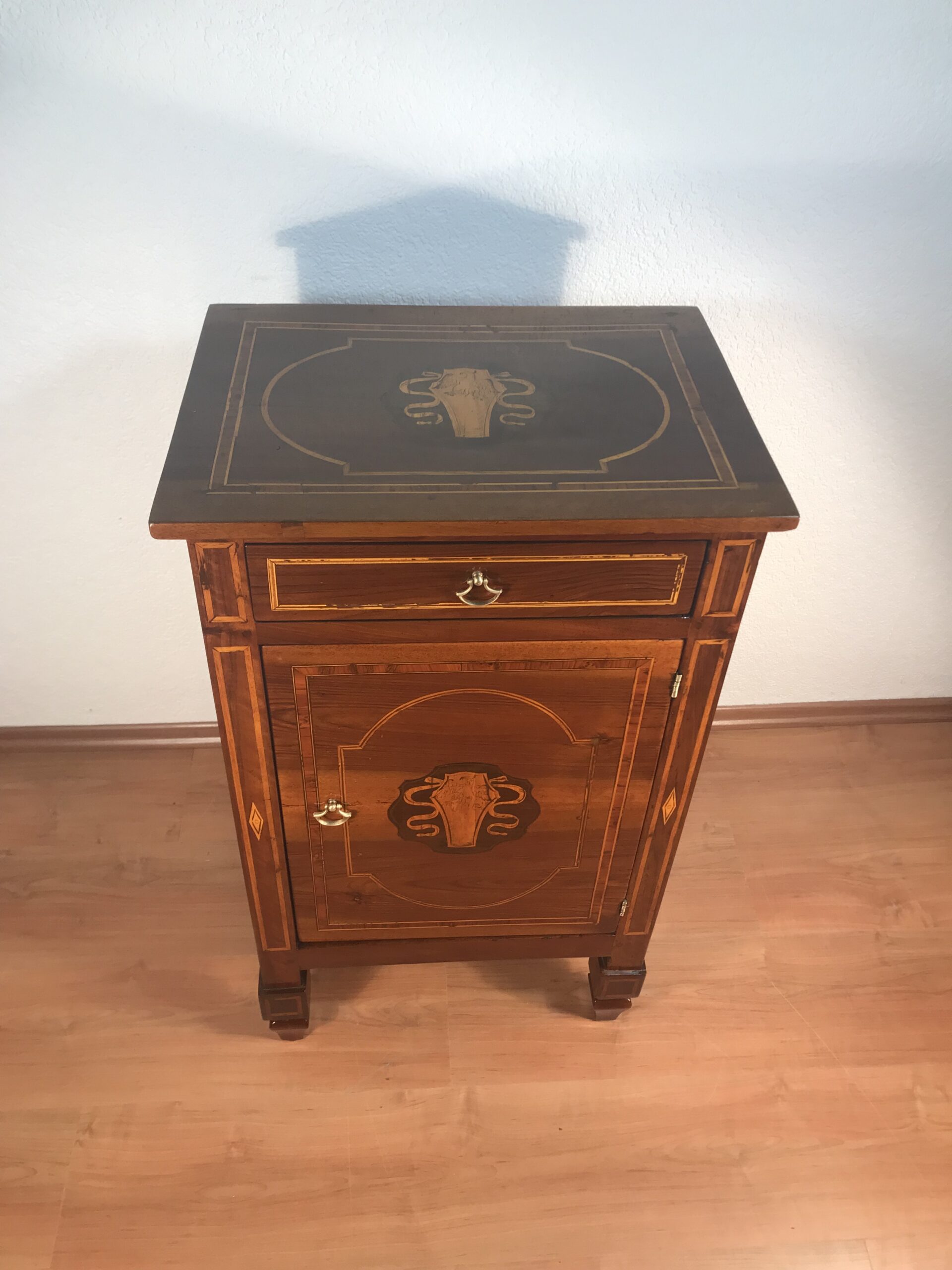 Italian Provincial Neoclassical Marquetry Cabinet- front view - Styylish