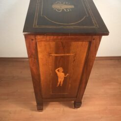 Italian Provincial Neoclassical Marquetry Cabinet- side view showing top - Styylish