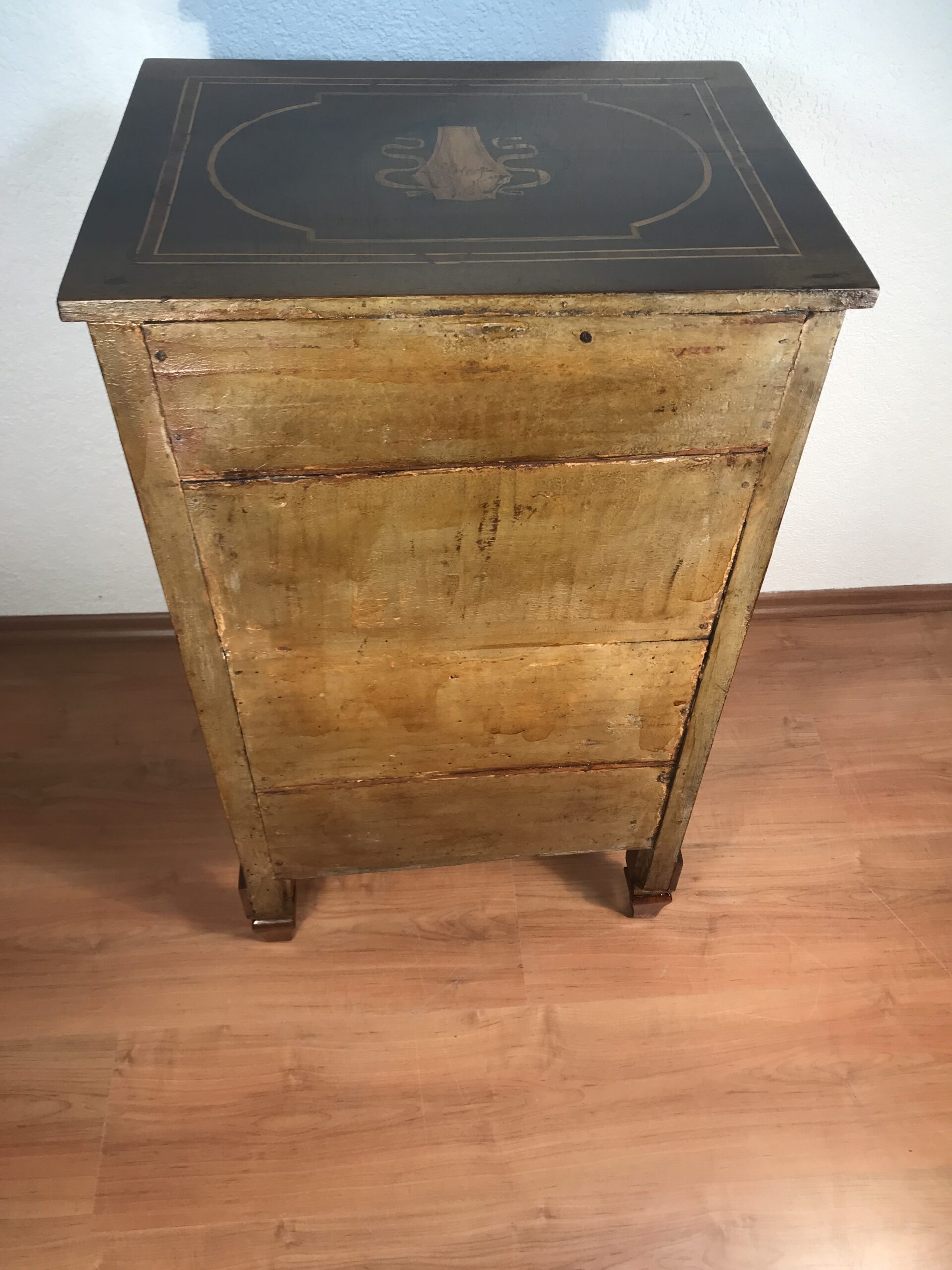 Italian Provincial Neoclassical Marquetry Cabinet- back view - Styylish