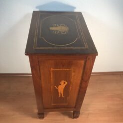 Italian Provincial Neoclassical Marquetry Cabinet- side view from top - Styylish