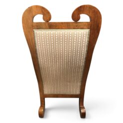 Pair of Tall-Back Biedermeier Armchairs with Floral Marquetry- back-view- Styylish