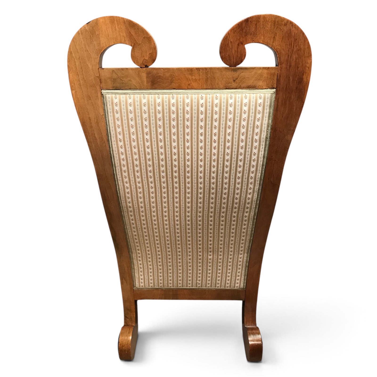 Pair of Tall-Back Biedermeier Armchairs with Floral Marquetry- back-view- Styylish