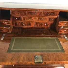 Antique Baroque Marquetry Slant-Front Secretary Desk, 18th Century