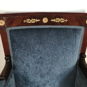 Antique Empire Mahogany Bergère, France 1800