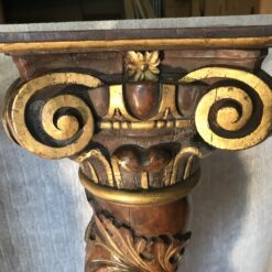 Pair of Antique Baroque Carved and Gilt Solomonic Columns, 18th century - Image 3
