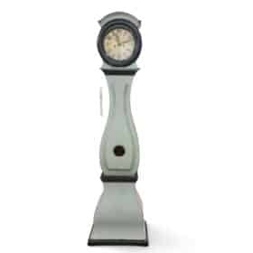 Antique Swedish Mora Clock in Blue, circa 1820–1850