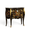 1950s French Lacquered Chest of Drawers with Gilded Bronze - Styylish