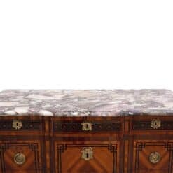 18th Century French Transition Marquetry Chest of Drawers with Marble Top- upper part- Styylish
