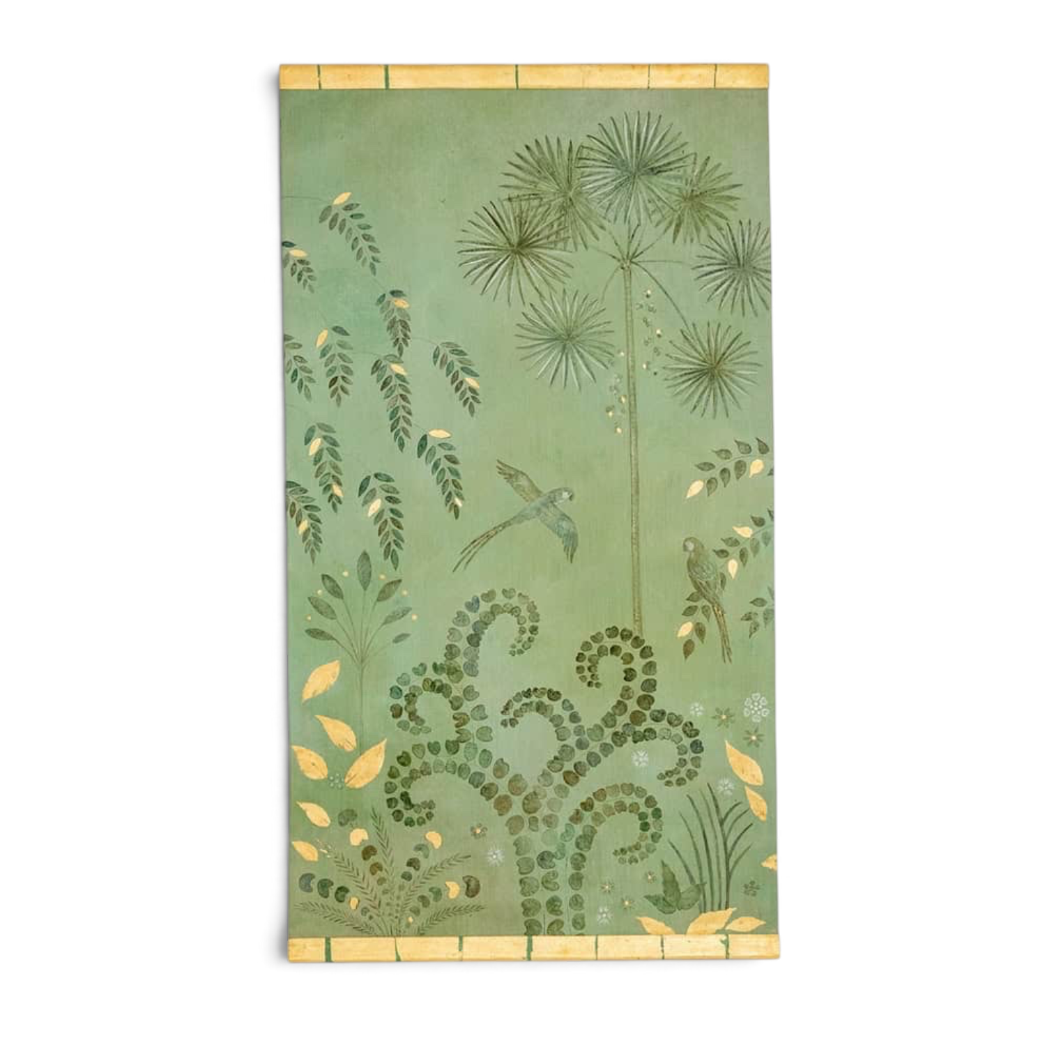 Contemporary French Hand-Painted Parrot Canvas - Styylish