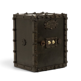 Antique Bauche Metal Travel Safe