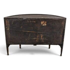 18th Century French Louis XVI Demilune Marquetry Commode with Marble Top