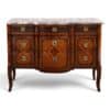 18th Century French Transition Marquetry Chest of Drawers with Marble Top- Styylish