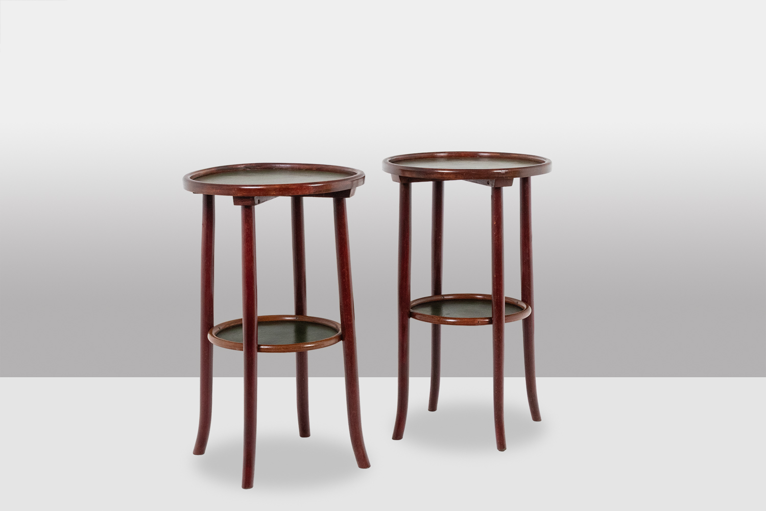 Michael Thonet Two-Tiered Side Tables - Pair View - Styylish