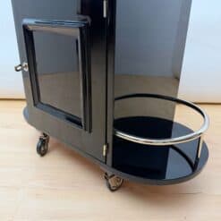 Art Deco Bar Cart, Black Lacquer, France, circa 1930 - Image 15