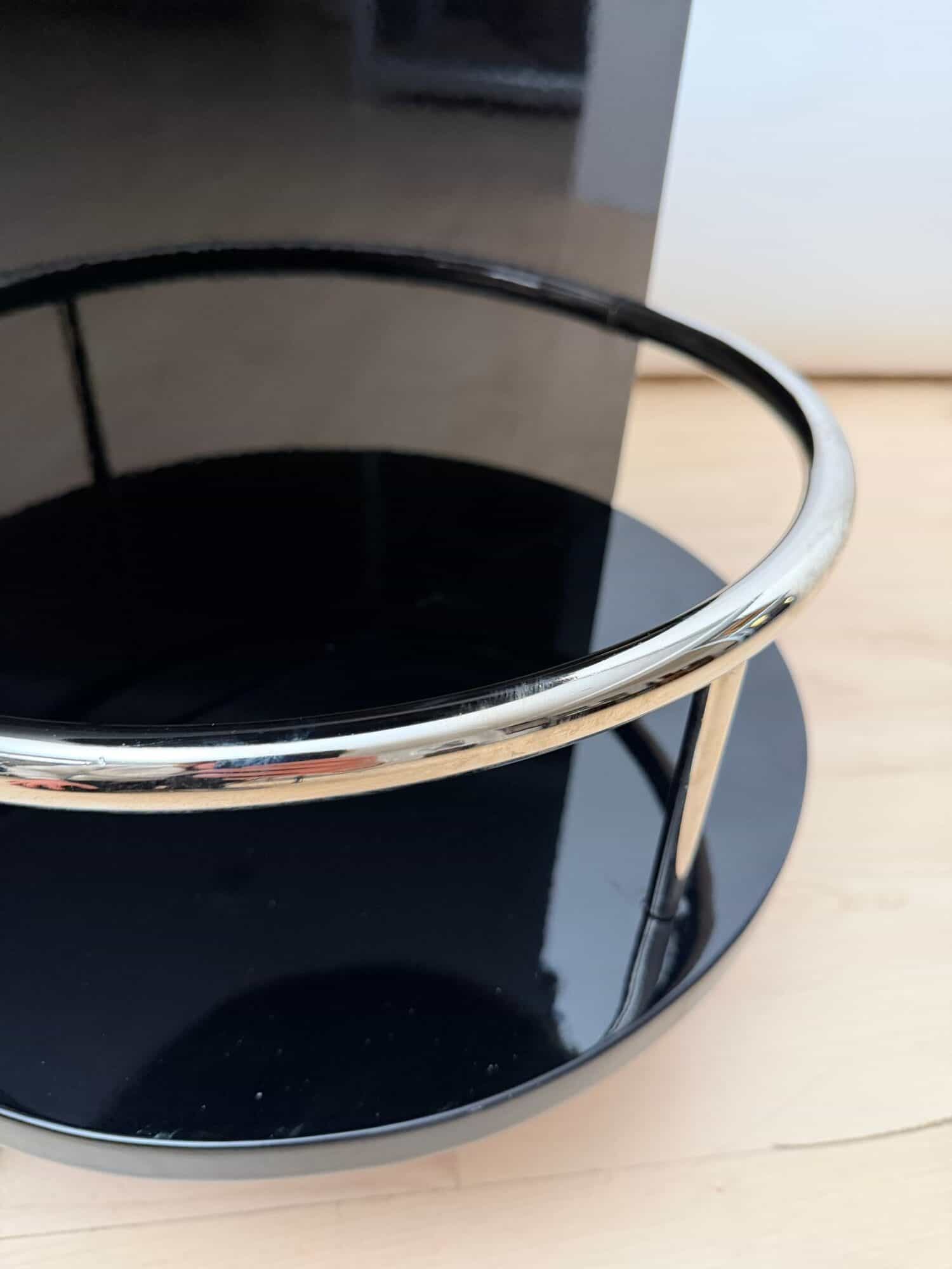 Art Deco Bar Cart, Black Lacquer, France, circa 1930 - Image 19