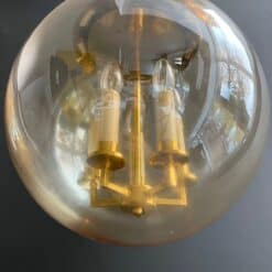 1970s Smoked Glass Globe Pendant Light - Globe Detail Two - Styylish