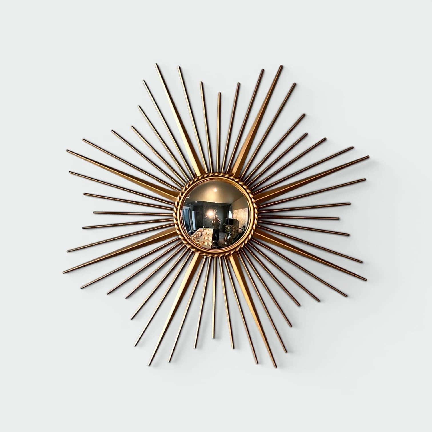 French 1950s–1960s Chaty Style Sunburst Mirror - Styylish