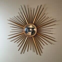 French 1950s–1960s Chaty Style Sunburst Mirror - View Two - Styylish