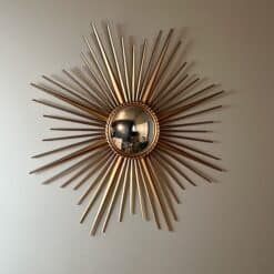 French 1950s–1960s Chaty Style Sunburst Mirror - View Four - Styylish