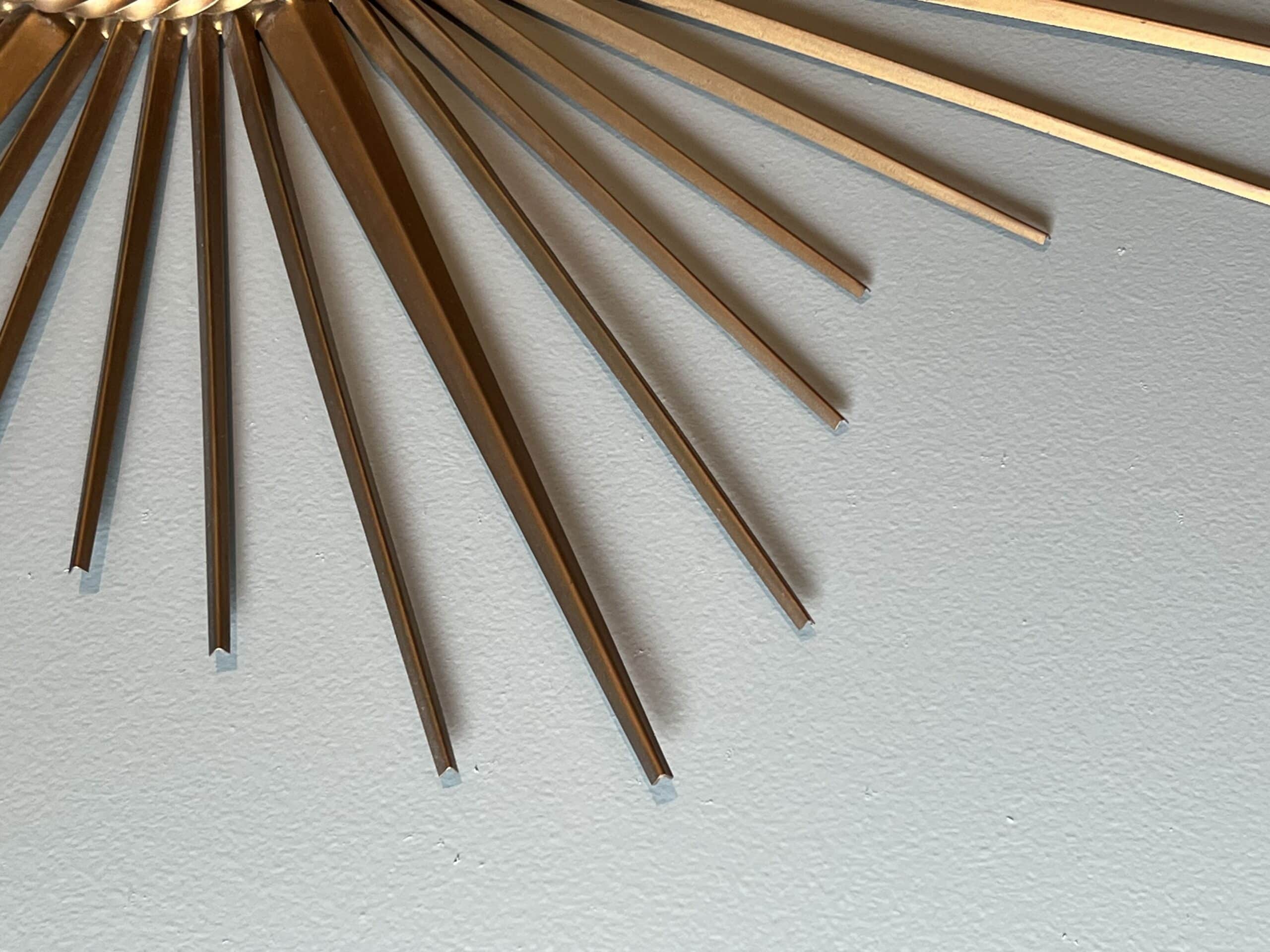 French 1950s–1960s Chaty Style Sunburst Mirror - Detail Two - Styylish