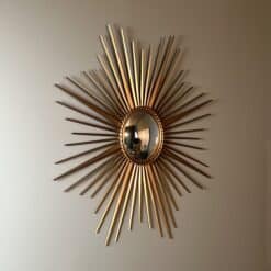 French 1950s–1960s Chaty Style Sunburst Mirror - View Five - Styylish
