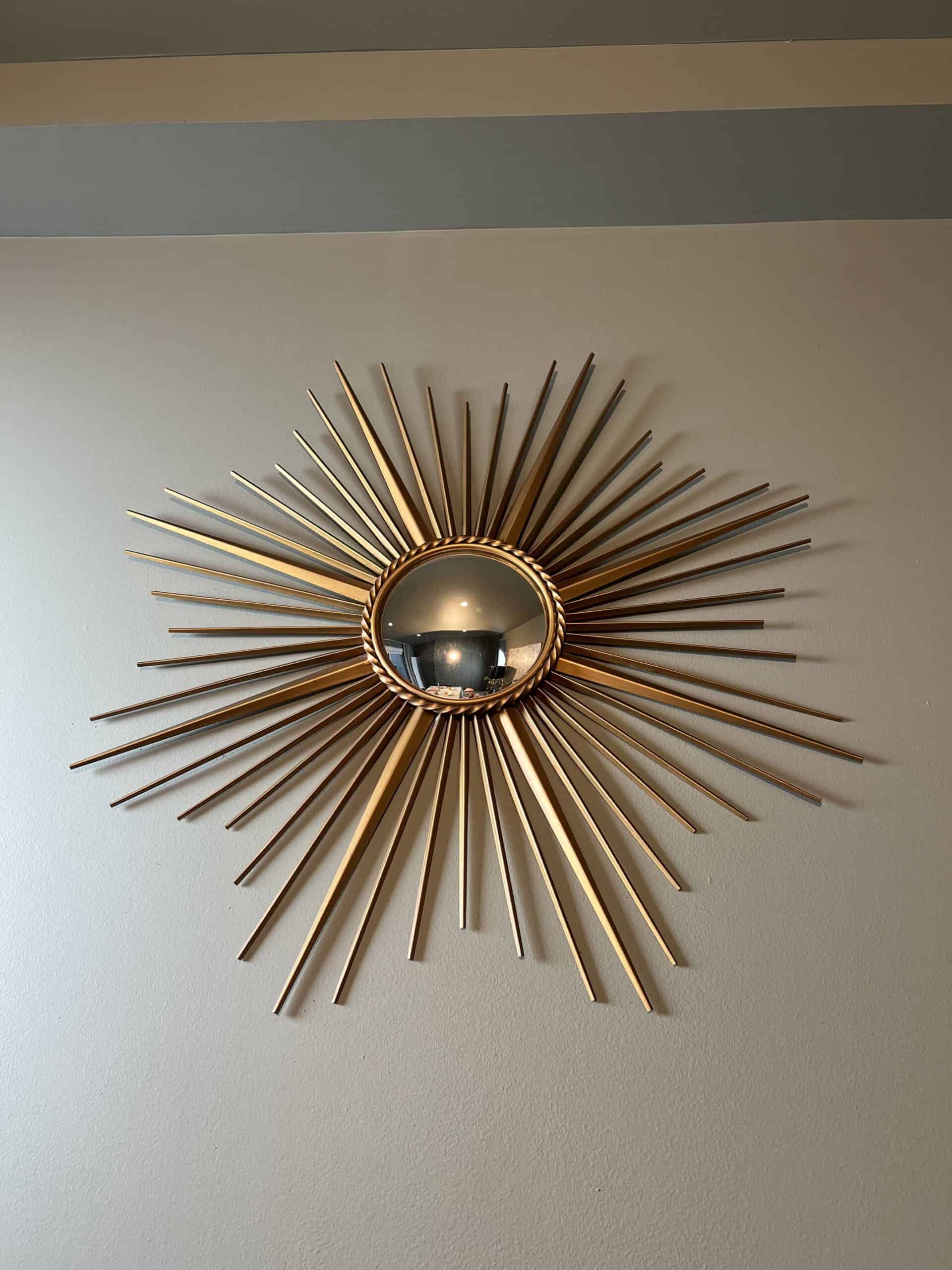 French 1950s–1960s Chaty Style Sunburst Mirror - View Seven - Styylish