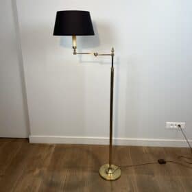 Neoclassical Gilt Brass Reading Lamp