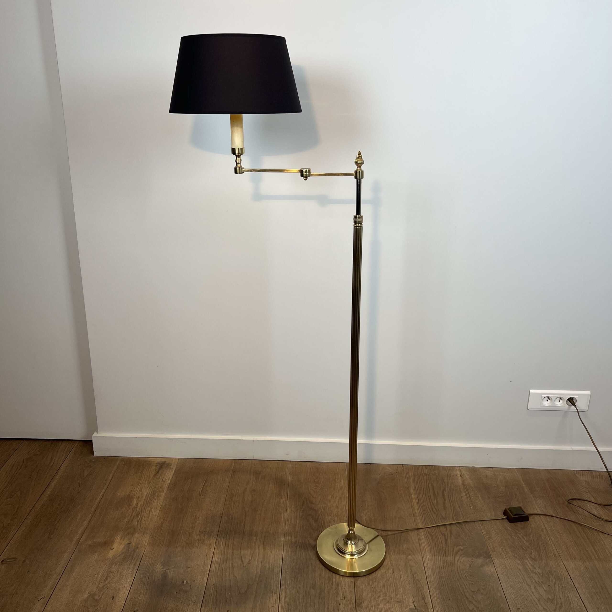 Neoclassical Gilt Brass Reading Lamp - View Two - Styylish