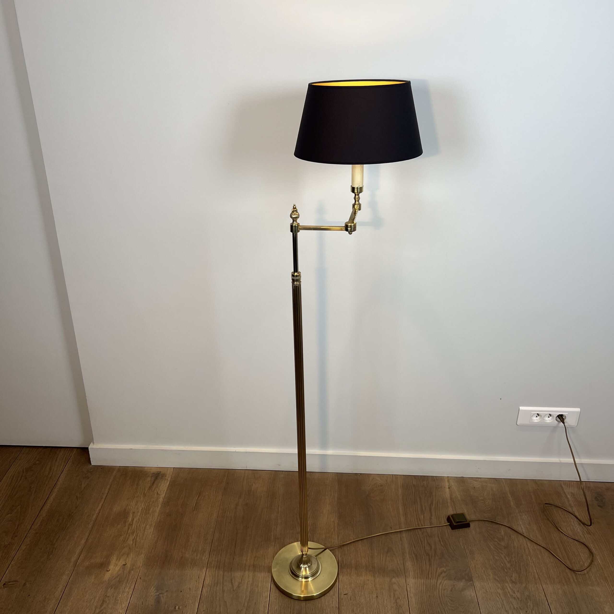 Neoclassical Gilt Brass Reading Lamp - View Five - Styylish
