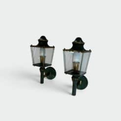 French Neoclassical Lantern Wall Sconces - Pair View One - Styylish