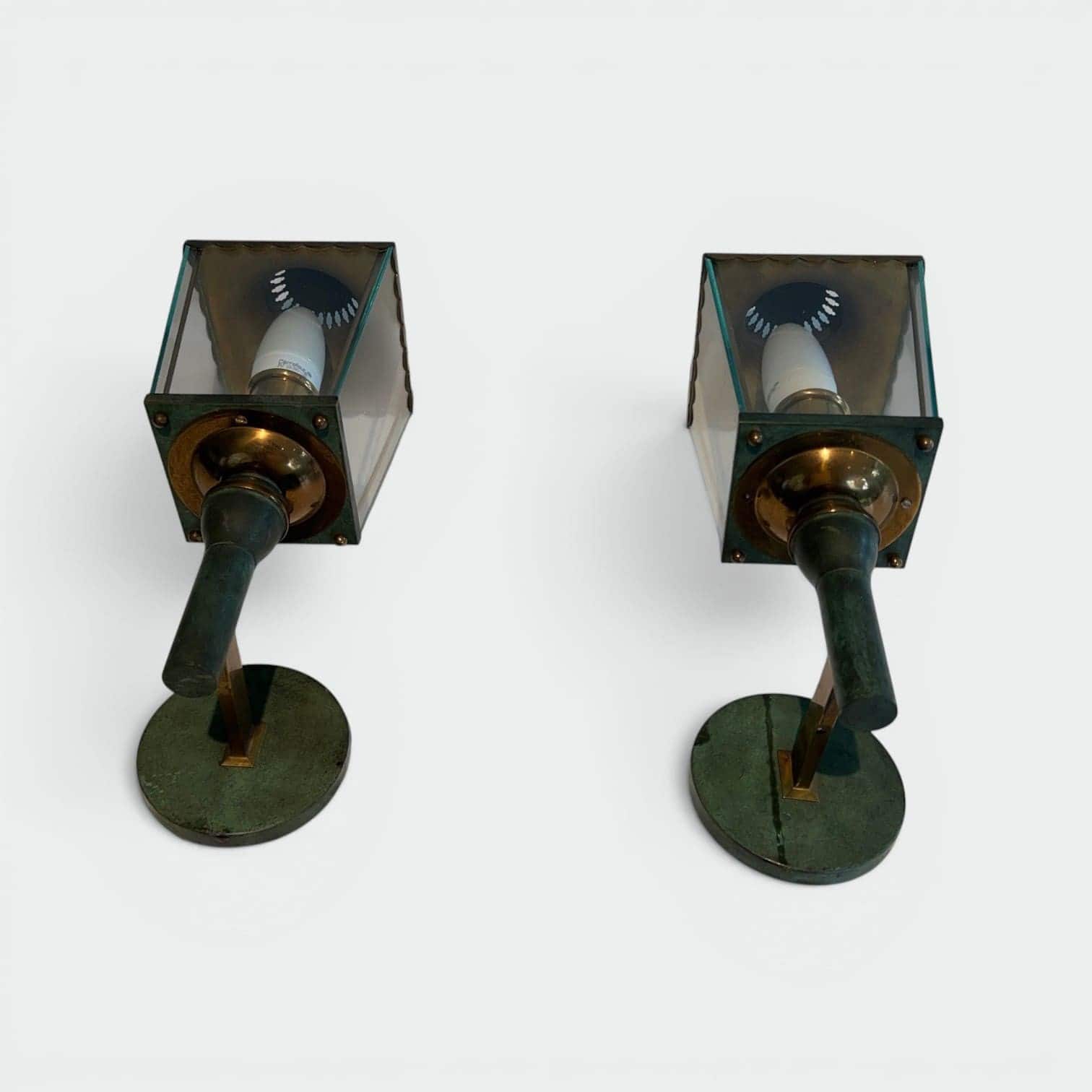 French Neoclassical Lantern Wall Sconces - Pair View Two - Styylish