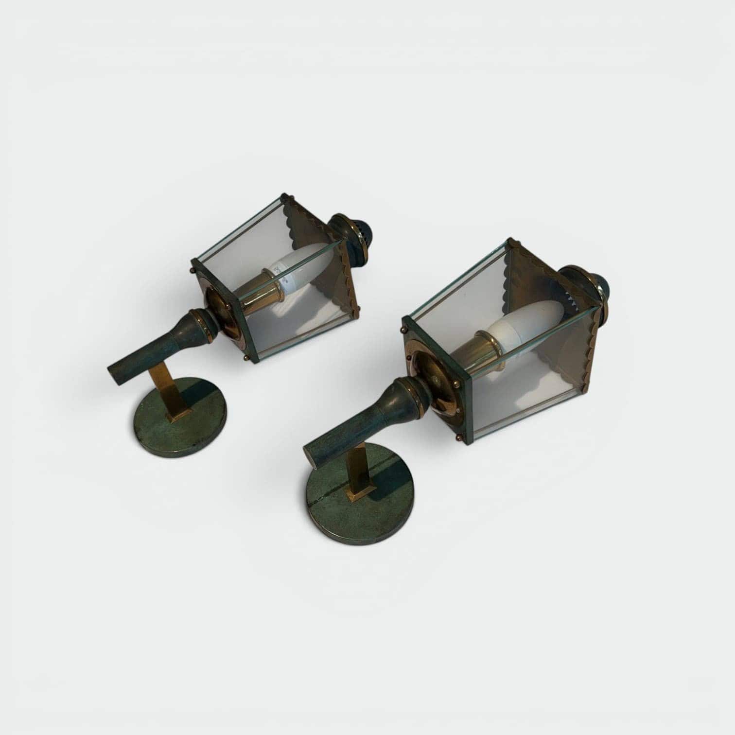 French Neoclassical Lantern Wall Sconces - Pair View Three - Styylish