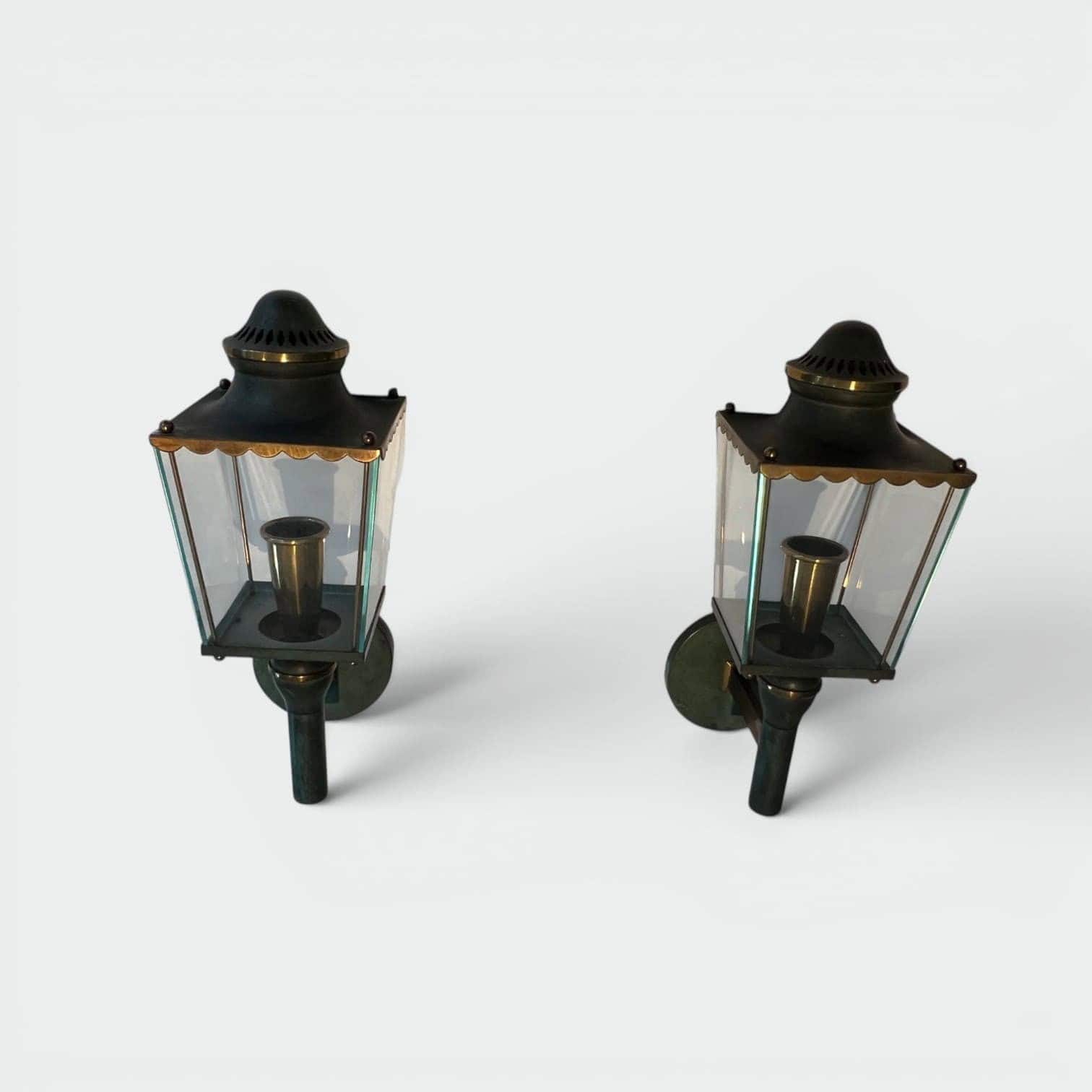 French Neoclassical Lantern Wall Sconces - Pair View Four - Styylish