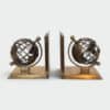Patinated Brass Globe Bookends - Styylish