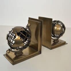 Patinated Brass Globe Bookends - Pair View Two - Styylish