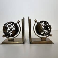 Patinated Brass Globe Bookends - Pair View Four - Styylish