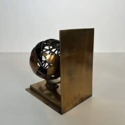Patinated Brass Globe Bookends - Single View Three - Styylish